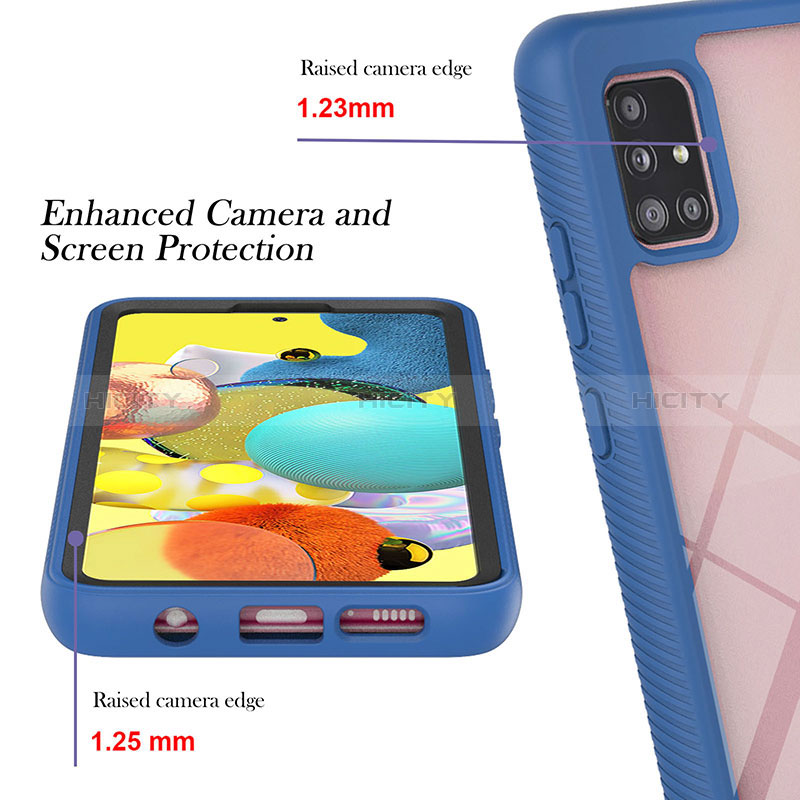 Coque Rebord Contour Silicone et Vitre Transparente Housse Etui 360 Degres YB1 pour Samsung Galaxy M40S Plus