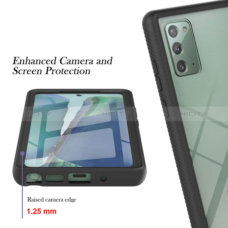 Coque Rebord Contour Silicone et Vitre Transparente Housse Etui 360 Degres YB2 pour Samsung Galaxy Note 20 5G Plus