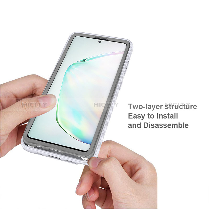 Coque Rebord Contour Silicone et Vitre Transparente Housse Etui 360 Degres ZJ1 pour Samsung Galaxy A81 Plus