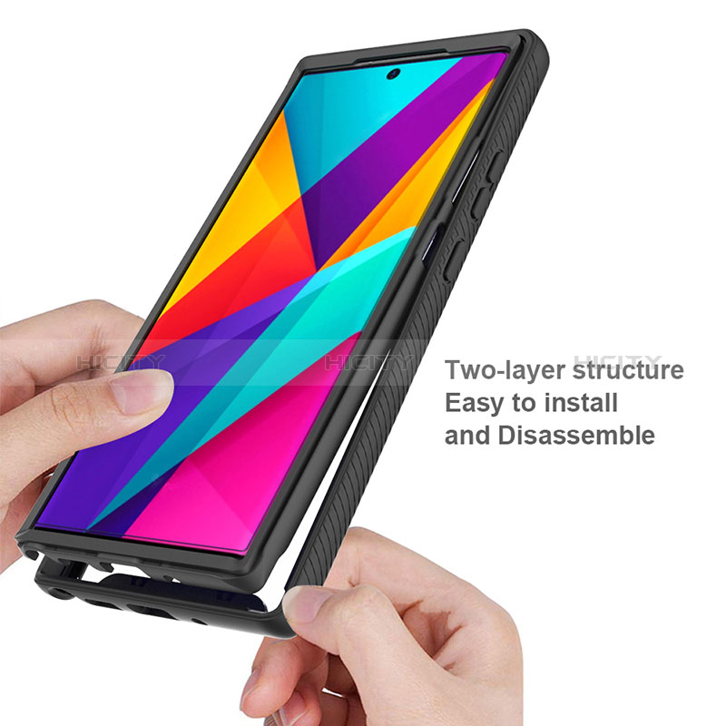 Coque Rebord Contour Silicone et Vitre Transparente Housse Etui 360 Degres ZJ1 pour Samsung Galaxy Note 20 Ultra 5G Plus