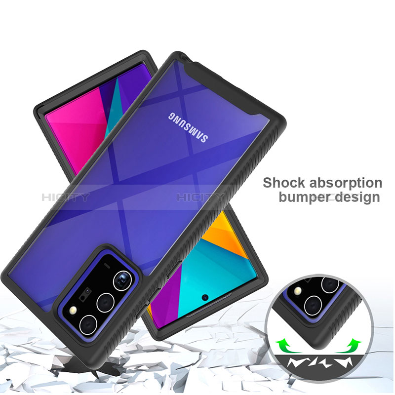 Coque Rebord Contour Silicone et Vitre Transparente Housse Etui 360 Degres ZJ1 pour Samsung Galaxy Note 20 Ultra 5G Plus