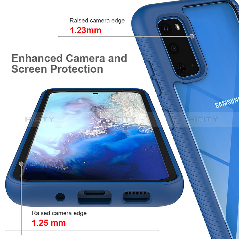 Coque Rebord Contour Silicone et Vitre Transparente Housse Etui 360 Degres ZJ1 pour Samsung Galaxy S20 5G Plus