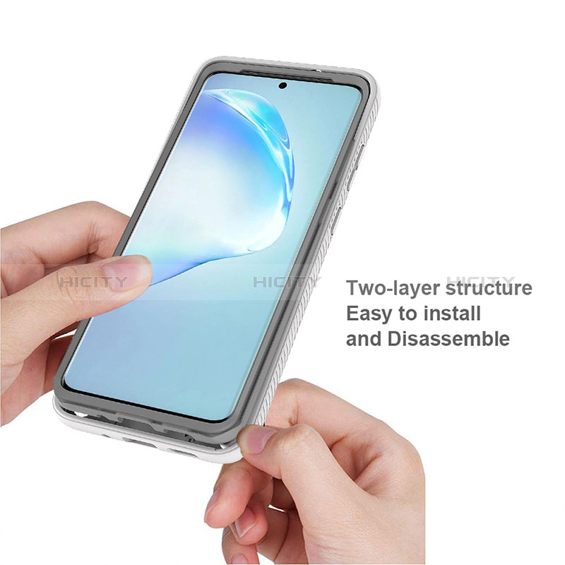 Coque Rebord Contour Silicone et Vitre Transparente Housse Etui 360 Degres ZJ1 pour Samsung Galaxy S20 Plus 5G Plus