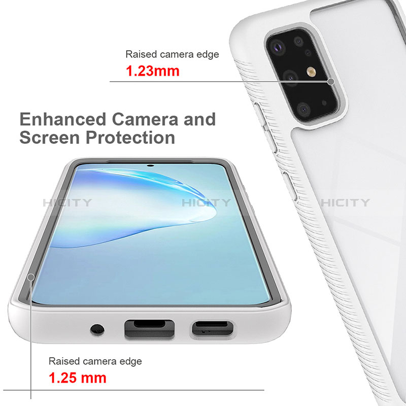 Coque Rebord Contour Silicone et Vitre Transparente Housse Etui 360 Degres ZJ1 pour Samsung Galaxy S20 Plus Plus