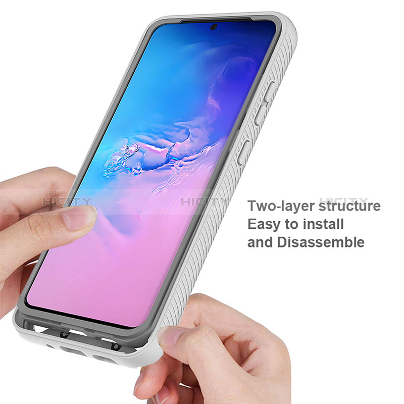 Coque Rebord Contour Silicone et Vitre Transparente Housse Etui 360 Degres ZJ1 pour Samsung Galaxy S20 Ultra 5G Plus