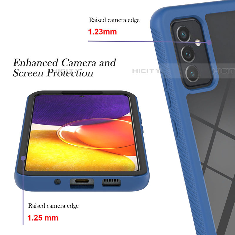 Coque Rebord Contour Silicone et Vitre Transparente Housse Etui 360 Degres ZJ2 pour Samsung Galaxy A05s Plus