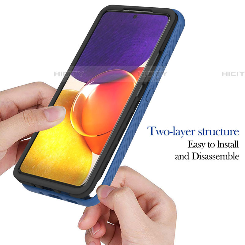 Coque Rebord Contour Silicone et Vitre Transparente Housse Etui 360 Degres ZJ2 pour Samsung Galaxy A05s Plus
