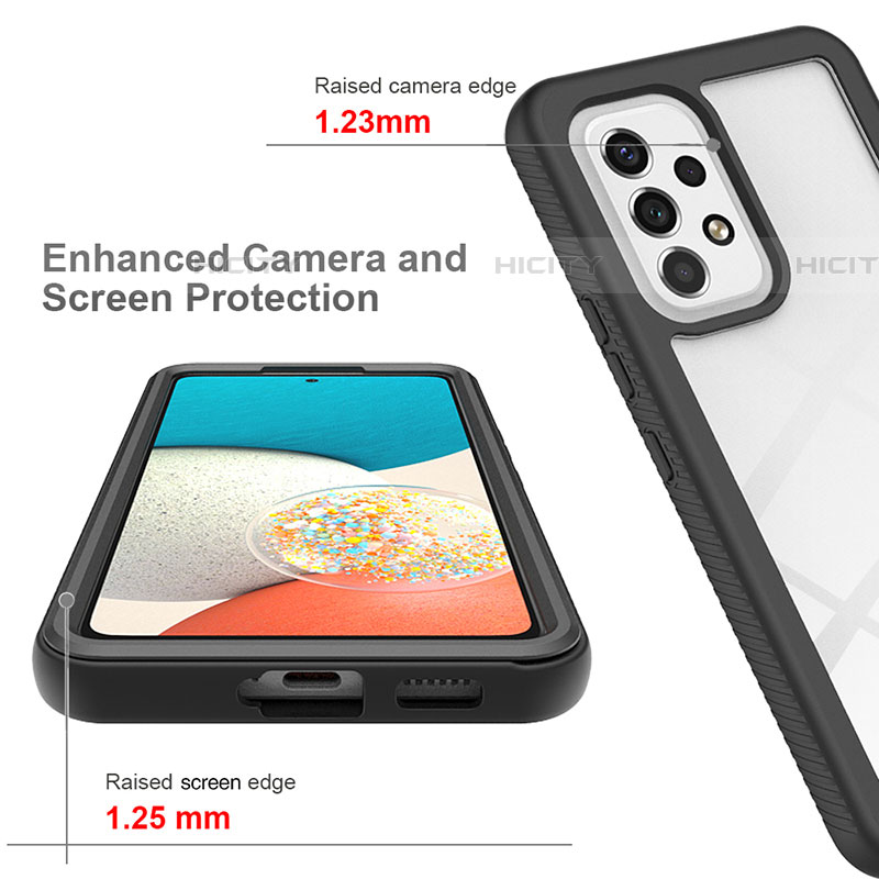 Coque Rebord Contour Silicone et Vitre Transparente Housse Etui 360 Degres ZJ3 pour Samsung Galaxy A53 5G Plus