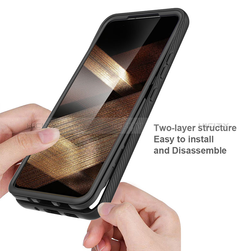 Coque Rebord Contour Silicone et Vitre Transparente Housse Etui 360 Degres ZJ4 pour Samsung Galaxy A15 5G Plus