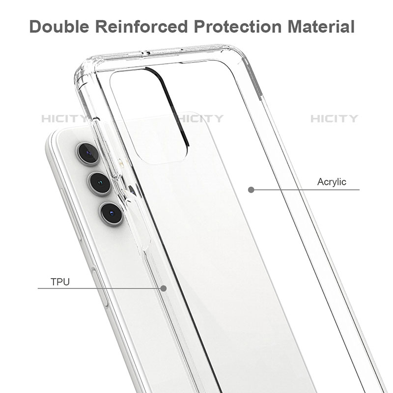 Coque Rebord Contour Silicone et Vitre Transparente Housse Etui 360 Degres ZJ4 pour Samsung Galaxy M32 5G Plus