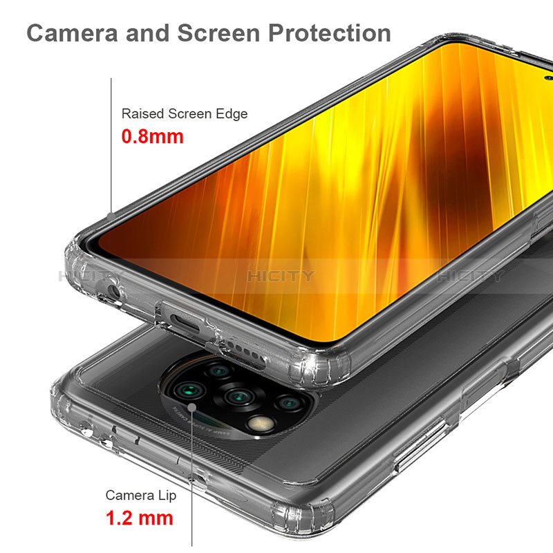 Coque Rebord Contour Silicone et Vitre Transparente Housse Etui 360 Degres ZJ6 pour Xiaomi Poco X3 NFC Plus