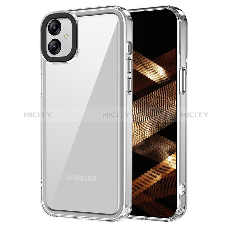 Coque Rebord Contour Silicone et Vitre Transparente Housse Etui AC1 pour Samsung Galaxy F04 Plus