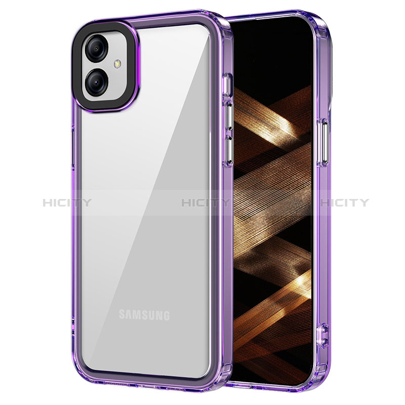 Coque Rebord Contour Silicone et Vitre Transparente Housse Etui AC1 pour Samsung Galaxy F04 Plus