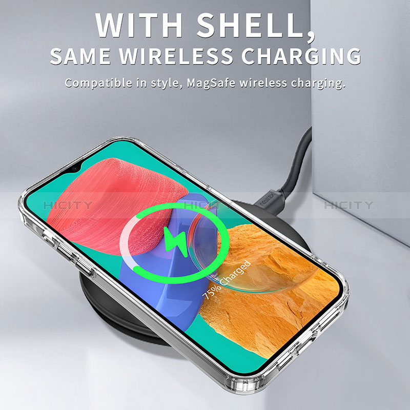 Coque Rebord Contour Silicone et Vitre Transparente Housse Etui AC1 pour Samsung Galaxy M33 5G Plus