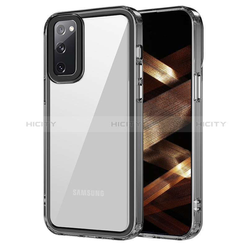 Coque Rebord Contour Silicone et Vitre Transparente Housse Etui AC1 pour Samsung Galaxy S20 FE (2022) 5G Noir Plus