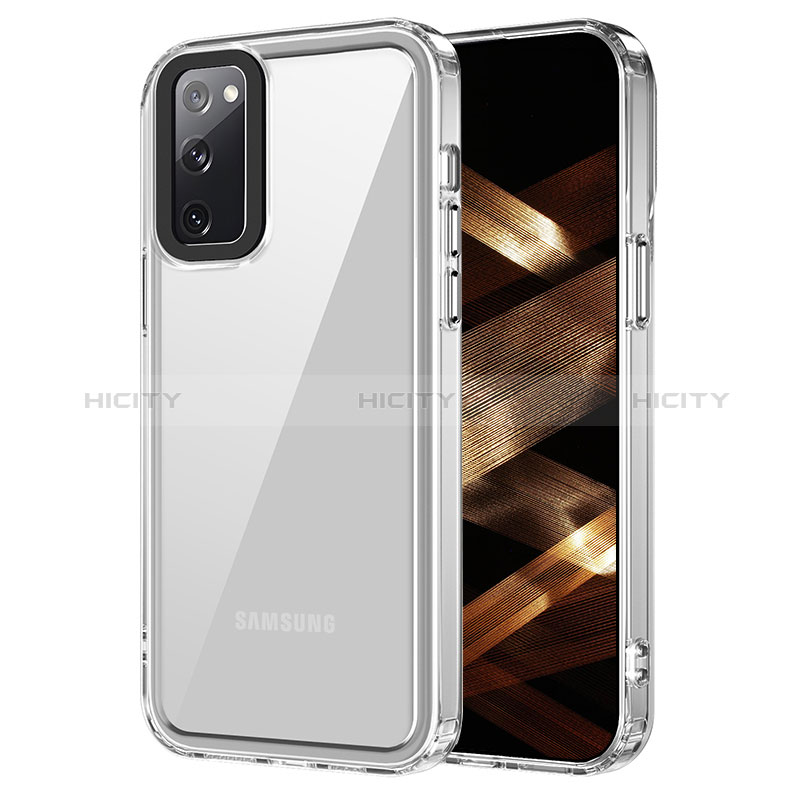 Coque Rebord Contour Silicone et Vitre Transparente Housse Etui AC1 pour Samsung Galaxy S20 FE (2022) 5G Plus