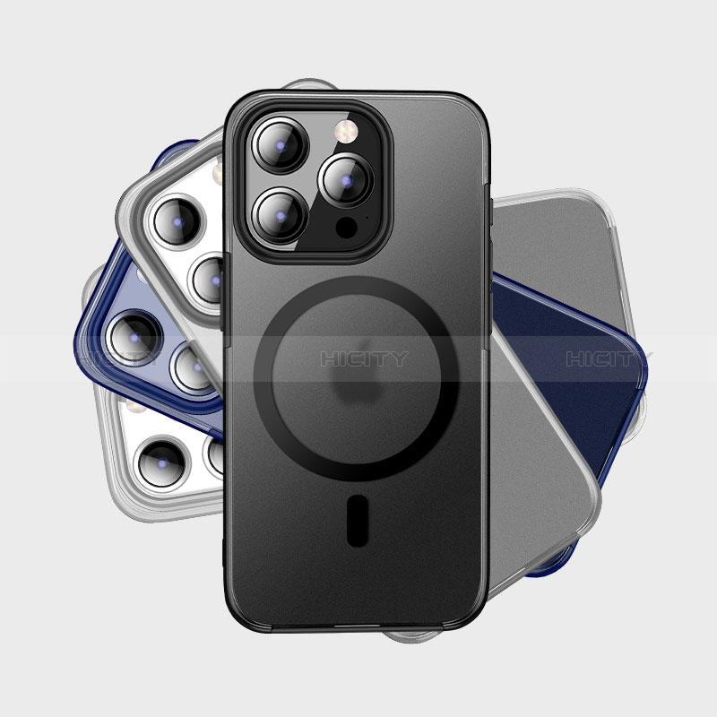 Coque Rebord Contour Silicone et Vitre Transparente Housse Etui avec Mag-Safe Magnetic Magnetique QC1 pour Apple iPhone 13 Pro Max Plus