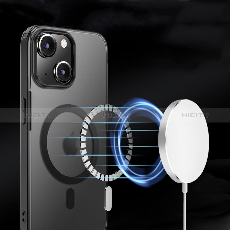 Coque Rebord Contour Silicone et Vitre Transparente Housse Etui avec Mag-Safe Magnetic Magnetique QC1 pour Apple iPhone 14 Plus