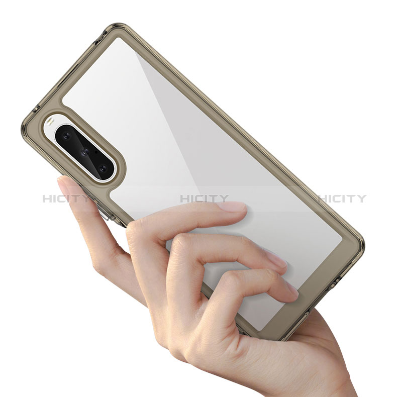 Coque Rebord Contour Silicone et Vitre Transparente Housse Etui J01S pour Sony Xperia 10 V Plus