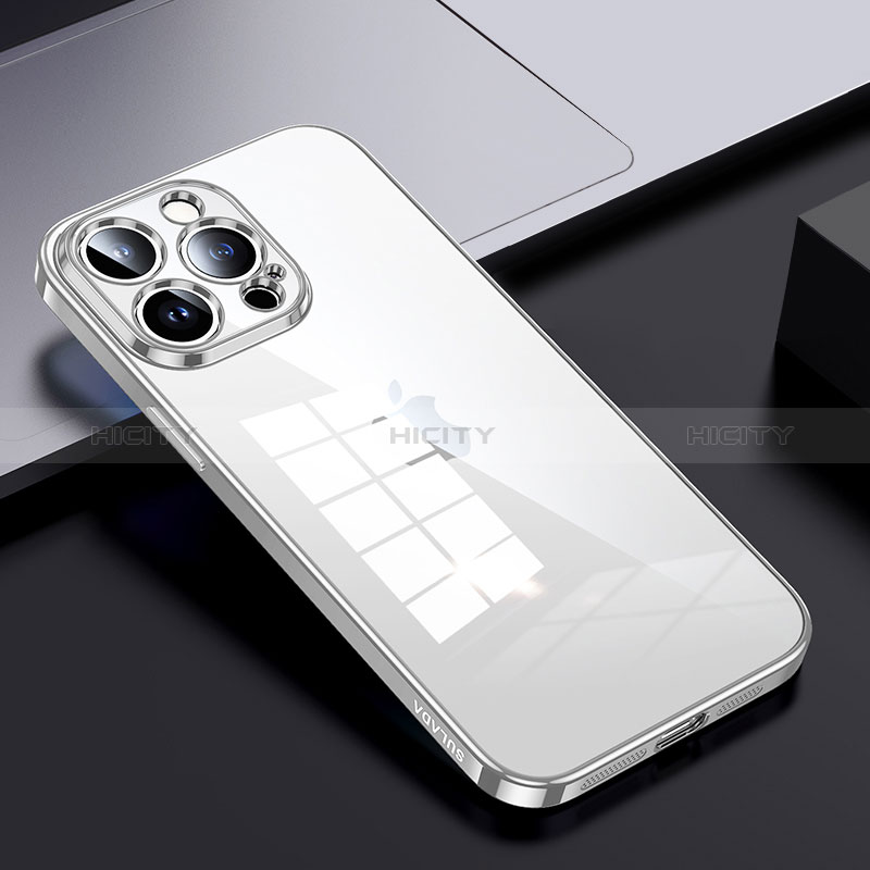 Coque Rebord Contour Silicone et Vitre Transparente Housse Etui LD2 pour Apple iPhone 14 Pro Plus