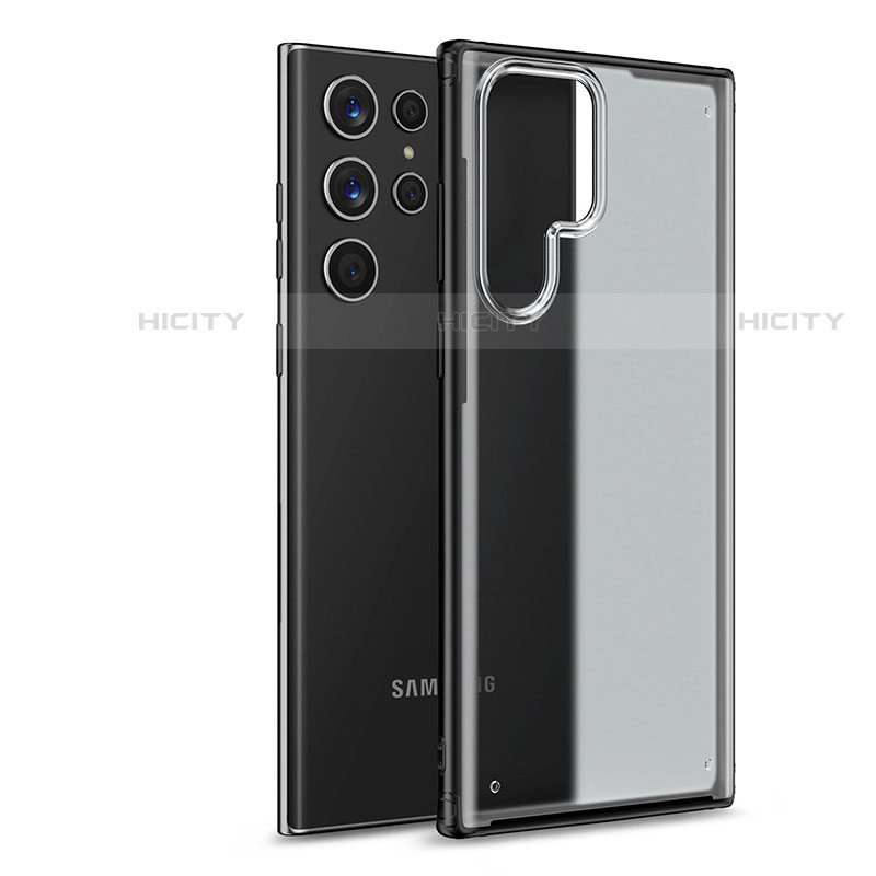 Coque Rebord Contour Silicone et Vitre Transparente Housse Etui M02 pour Samsung Galaxy S23 Ultra 5G Plus