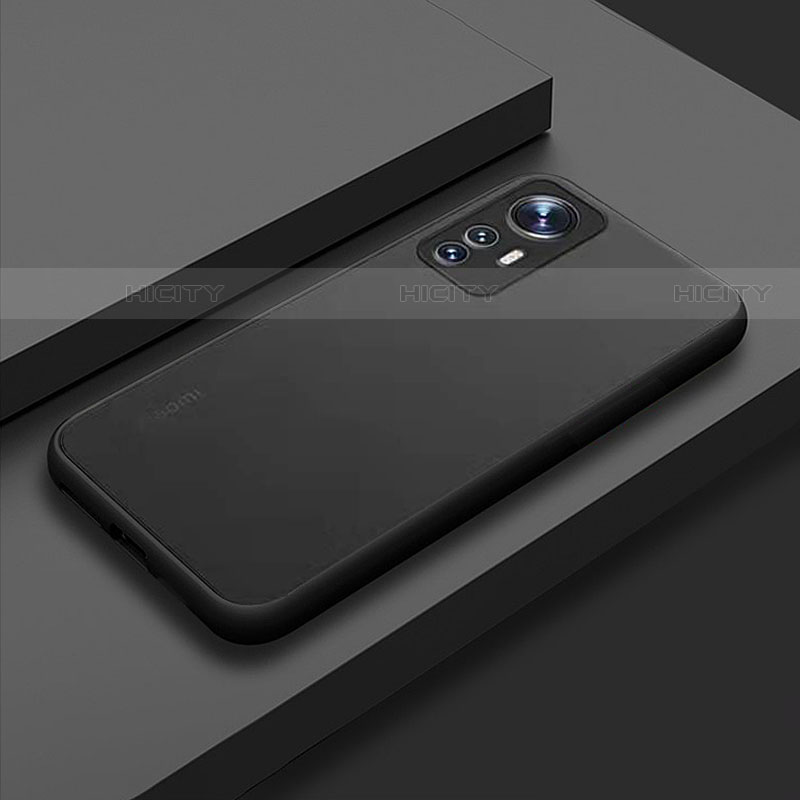 Coque Rebord Contour Silicone et Vitre Transparente Housse Etui M02 pour Xiaomi Mi 12 5G Noir Plus