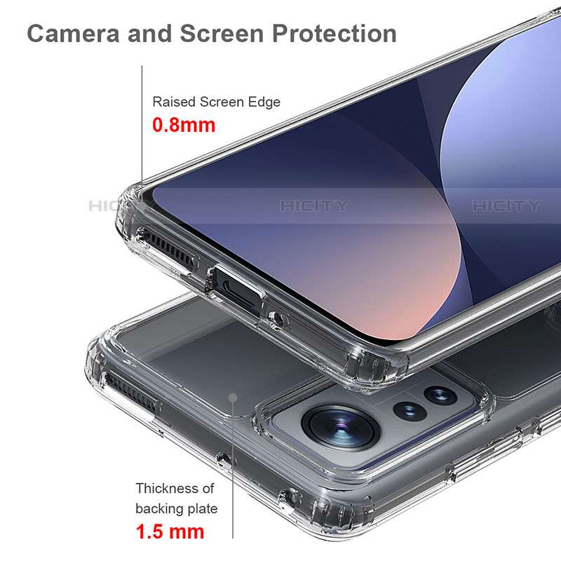 Coque Rebord Contour Silicone et Vitre Transparente Housse Etui M07 pour Xiaomi Mi 12 Pro 5G Plus