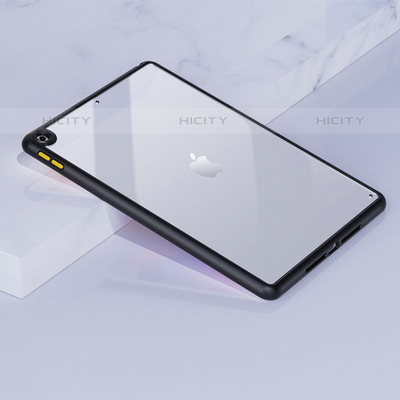 Coque Rebord Contour Silicone et Vitre Transparente Housse Etui pour Apple iPad 10.2 (2020) Noir Plus