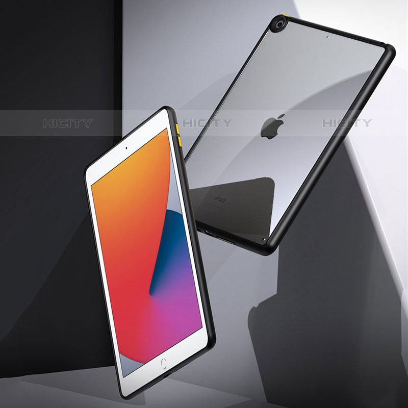 Coque Rebord Contour Silicone et Vitre Transparente Housse Etui pour Apple iPad 10.2 (2020) Plus