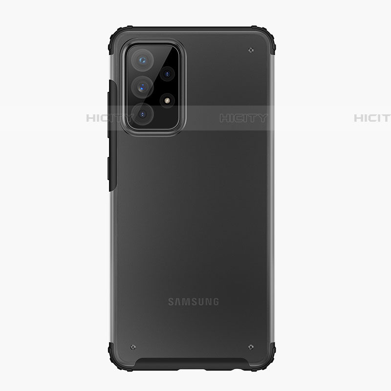 Coque Rebord Contour Silicone et Vitre Transparente Housse Etui pour Samsung Galaxy A52 5G Plus