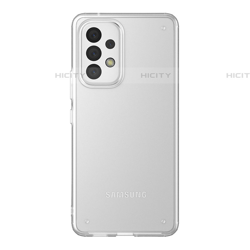 Coque Rebord Contour Silicone et Vitre Transparente Housse Etui pour Samsung Galaxy A53 5G Plus