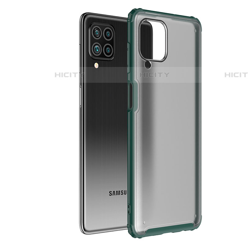 Coque Rebord Contour Silicone et Vitre Transparente Housse Etui pour Samsung Galaxy F62 5G Vert Plus