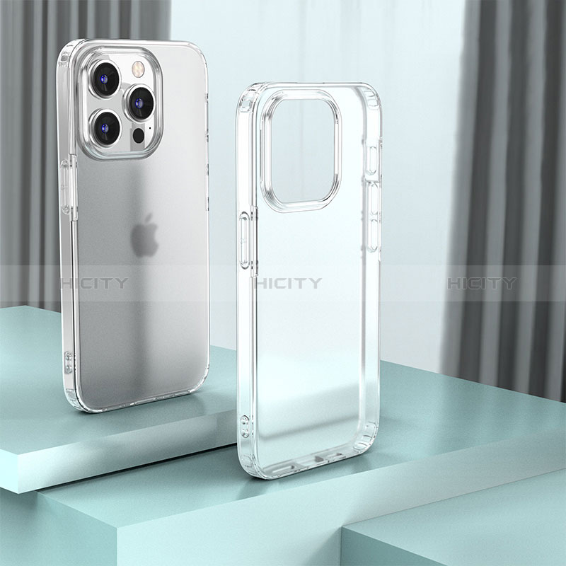 Coque Rebord Contour Silicone et Vitre Transparente Housse Etui QC1 pour Apple iPhone 13 Pro Max Plus