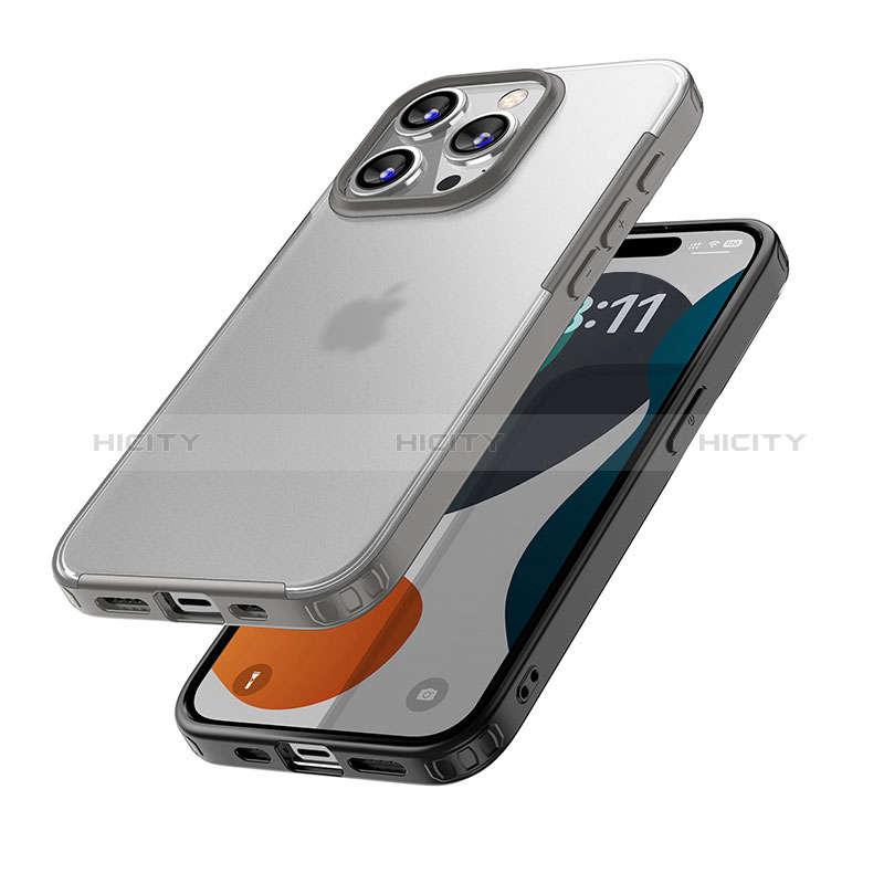 Coque Rebord Contour Silicone et Vitre Transparente Housse Etui QC1 pour Apple iPhone 13 Pro Plus