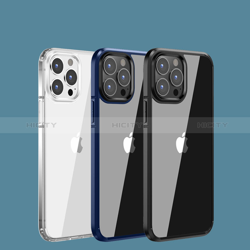 Coque Rebord Contour Silicone et Vitre Transparente Housse Etui QC3 pour Apple iPhone 14 Pro Max Plus