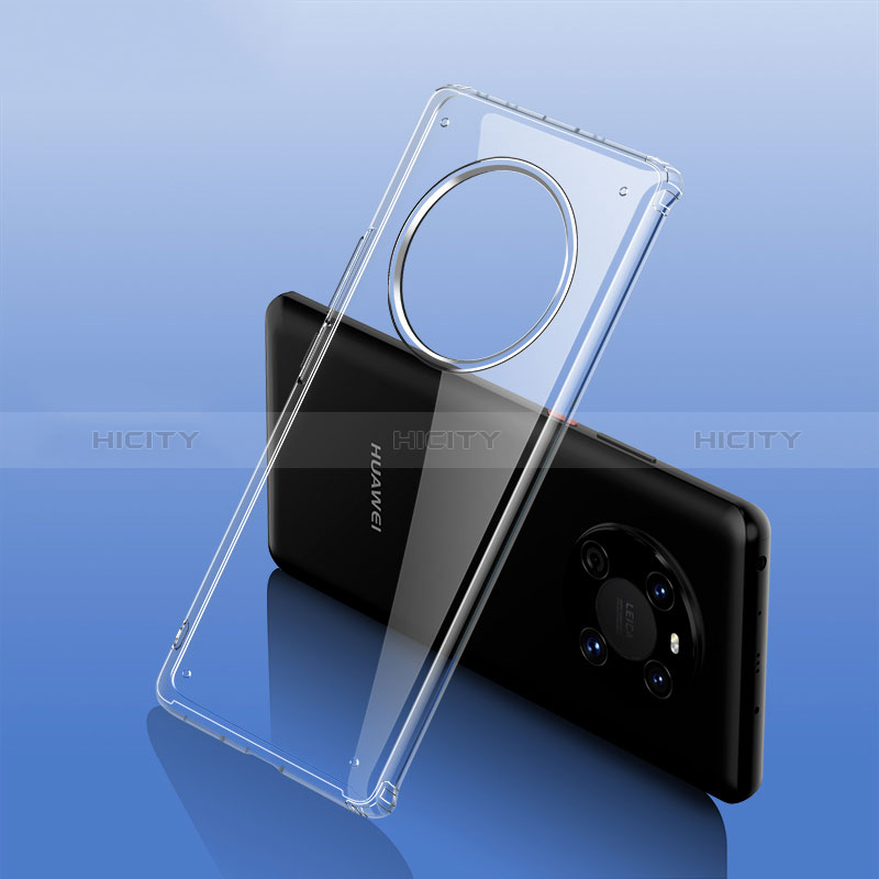 Coque Rebord Contour Silicone et Vitre Transparente Housse Etui W01L pour Huawei Mate 40 Plus