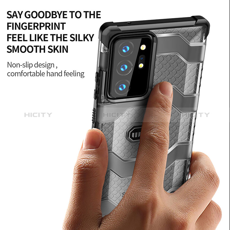 Coque Rebord Contour Silicone et Vitre Transparente Housse Etui WL2 pour Samsung Galaxy Note 20 Ultra 5G Plus