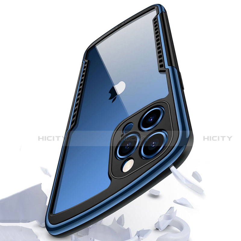 Coque Rebord Contour Silicone et Vitre Transparente Miroir Housse Etui H01 pour Apple iPhone 12 Pro Plus