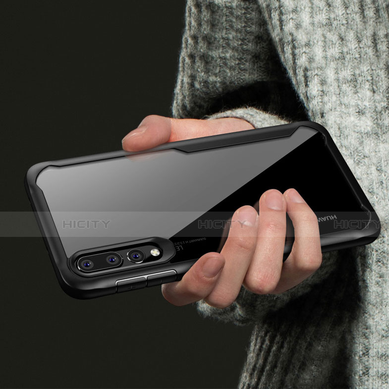 Coque Rebord Contour Silicone et Vitre Transparente Miroir Housse Etui H01 pour Huawei P20 Pro Plus