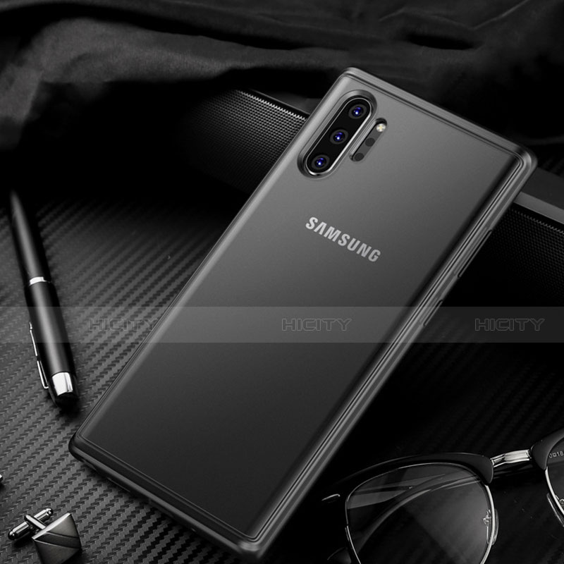 Coque Rebord Contour Silicone et Vitre Transparente Miroir Housse Etui H01 pour Samsung Galaxy Note 10 Plus 5G Plus