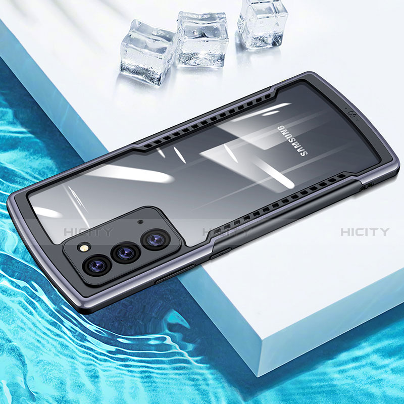 Coque Rebord Contour Silicone et Vitre Transparente Miroir Housse Etui H01 pour Samsung Galaxy Note 20 5G Plus