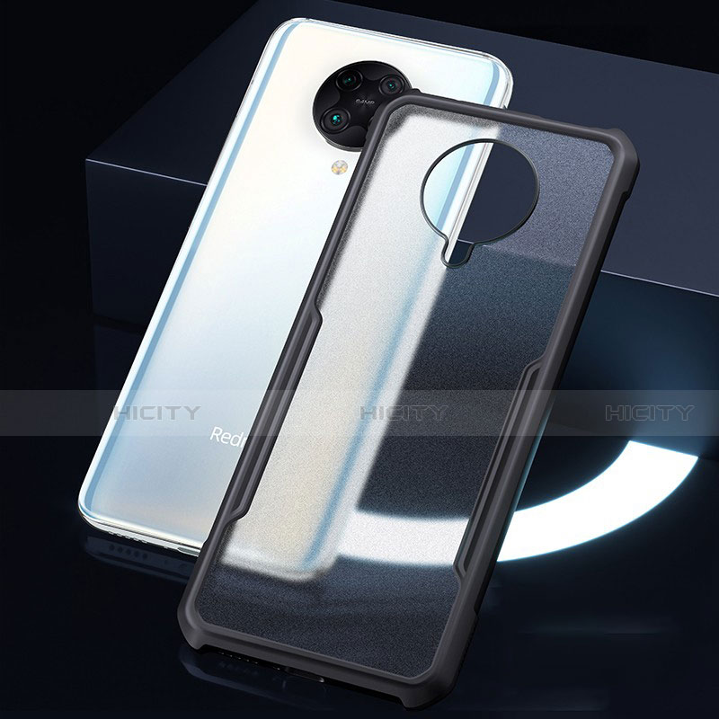 Coque Rebord Contour Silicone et Vitre Transparente Miroir Housse Etui H01 pour Xiaomi Redmi K30 Pro Zoom Noir Plus