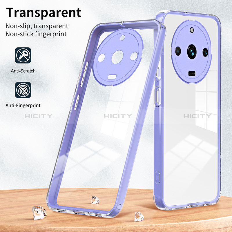 Coque Rebord Contour Silicone et Vitre Transparente Miroir Housse Etui H01P pour Realme 11 Pro 5G Plus