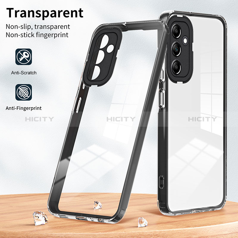 Coque Rebord Contour Silicone et Vitre Transparente Miroir Housse Etui H01P pour Samsung Galaxy A25 5G Plus