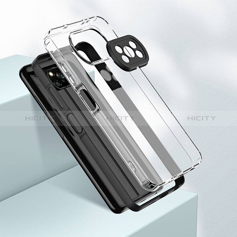 Coque Rebord Contour Silicone et Vitre Transparente Miroir Housse Etui H01P pour Xiaomi Poco X3 NFC Plus