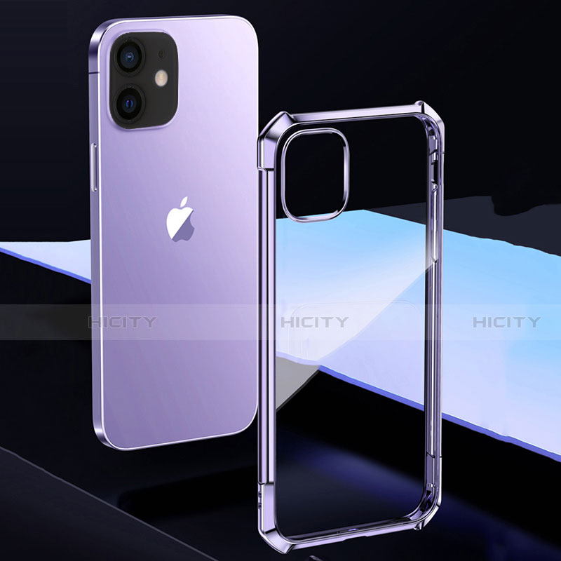 Coque Rebord Contour Silicone et Vitre Transparente Miroir Housse Etui H02 pour Apple iPhone 12 Plus