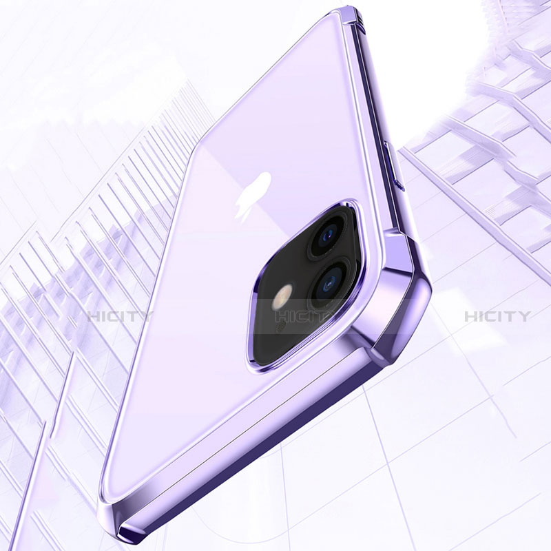 Coque Rebord Contour Silicone et Vitre Transparente Miroir Housse Etui H02 pour Apple iPhone 12 Plus