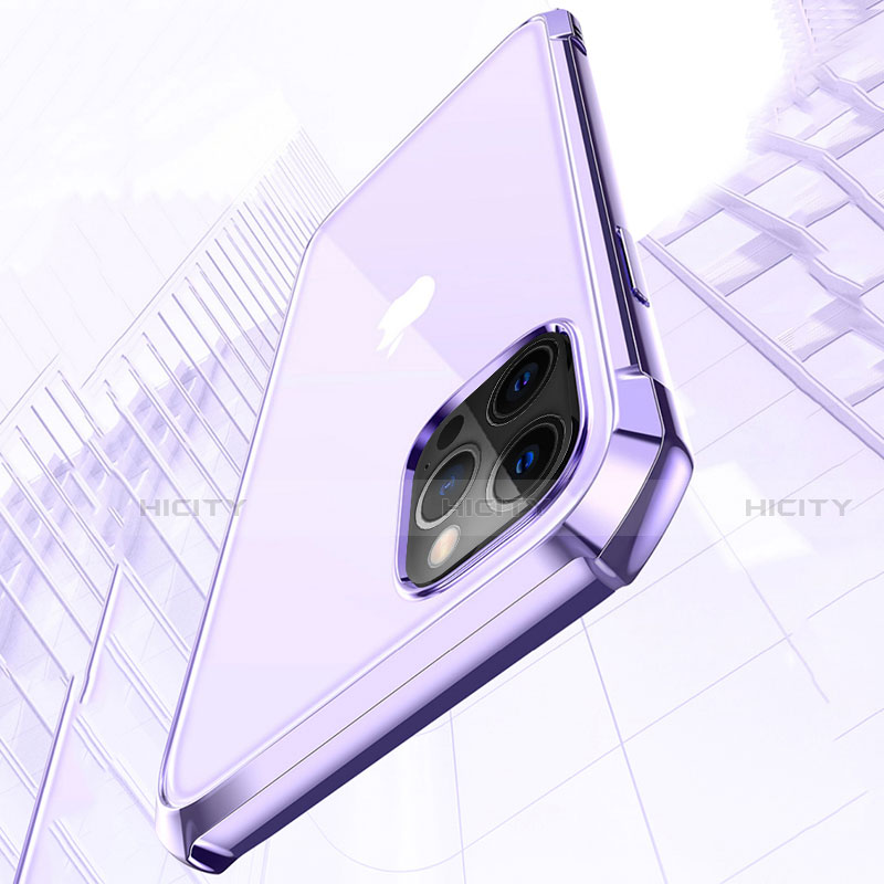 Coque Rebord Contour Silicone et Vitre Transparente Miroir Housse Etui H02 pour Apple iPhone 12 Pro Max Plus