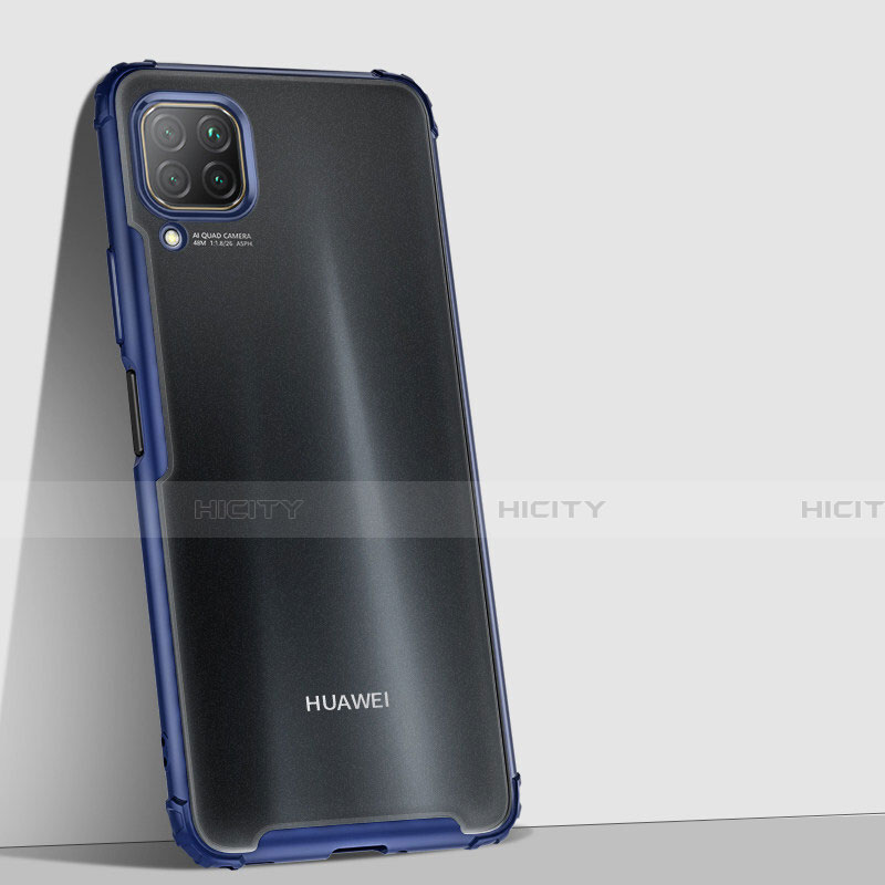 Coque Rebord Contour Silicone et Vitre Transparente Miroir Housse Etui H02 pour Huawei Nova 6 SE Bleu Plus