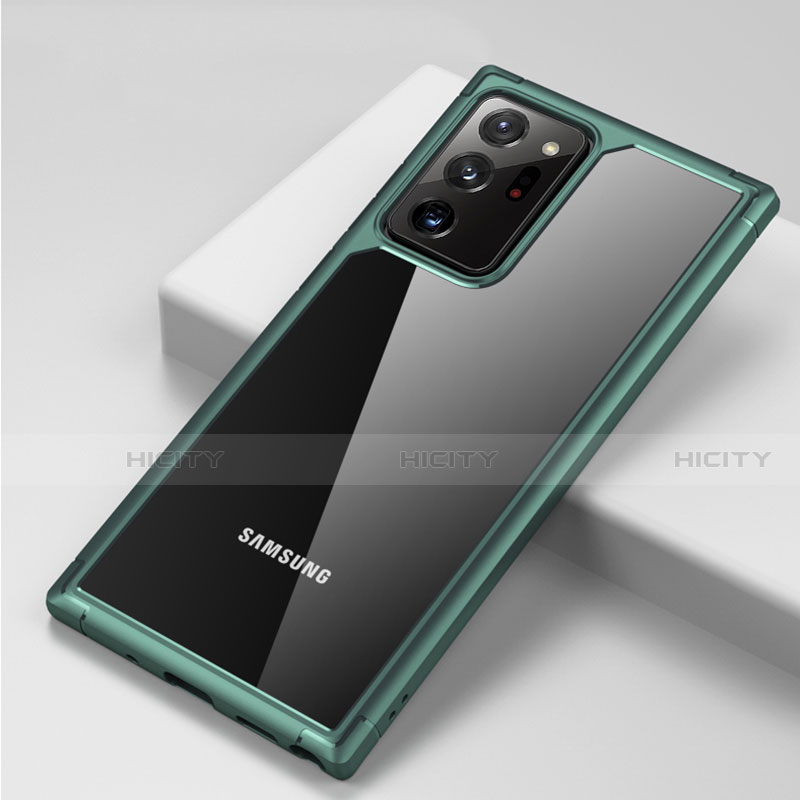 Coque Rebord Contour Silicone et Vitre Transparente Miroir Housse Etui H02 pour Samsung Galaxy Note 20 Ultra 5G Plus